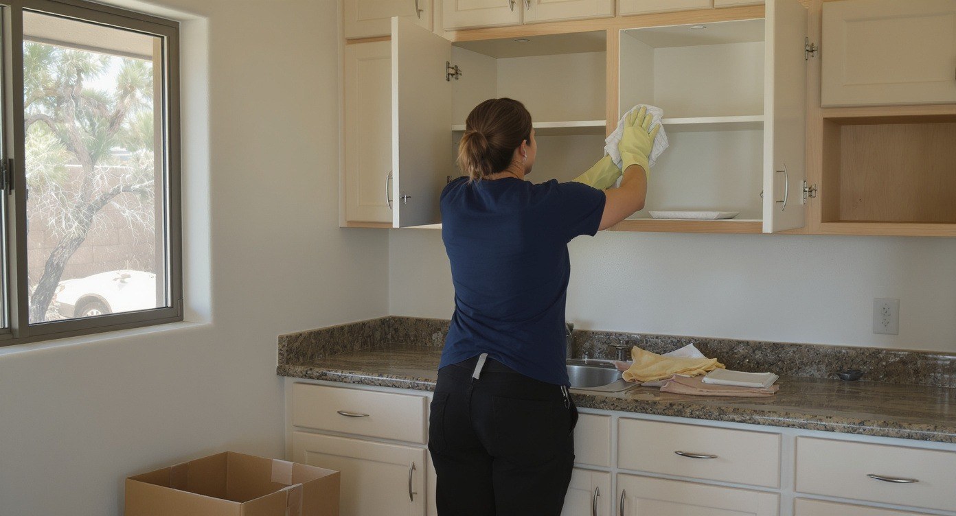 Move-out deep cleaning in a Tucson kitchen